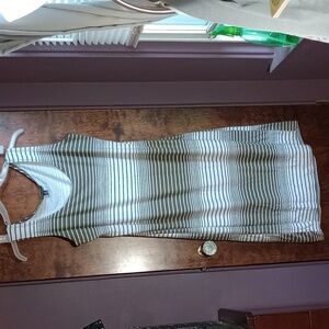 EUC Rouge Brand Plus Size Maxi Dress Green Stripes Size 3X